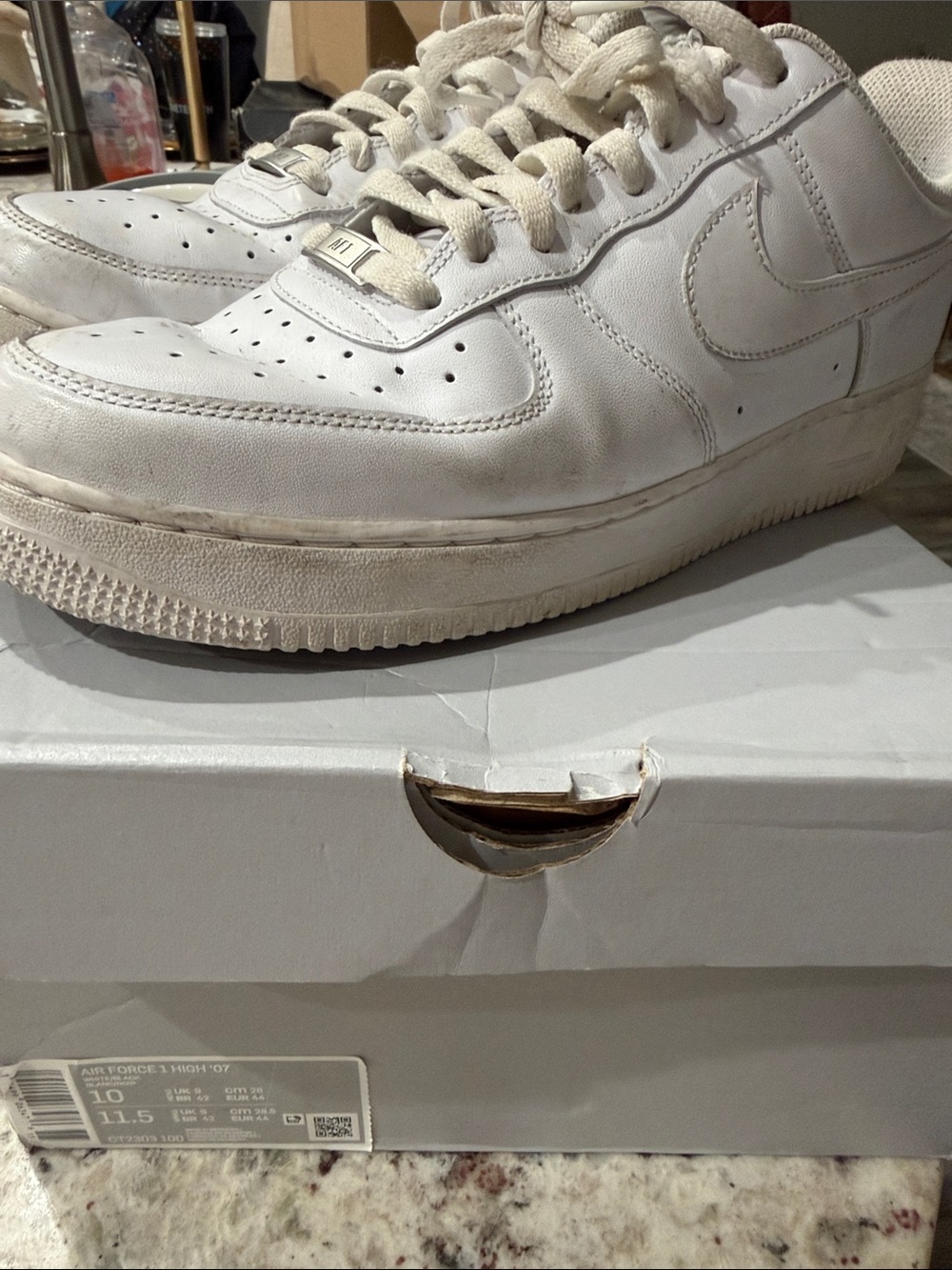 Nike White Low-Top Leather Sneakers